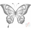 Tečkování - Krásný motýl (Barva teček Červená, Rámování Na dřevěné desce, Velikost 40x50cm)