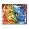 Diamantové malování - Barevná kočka 3