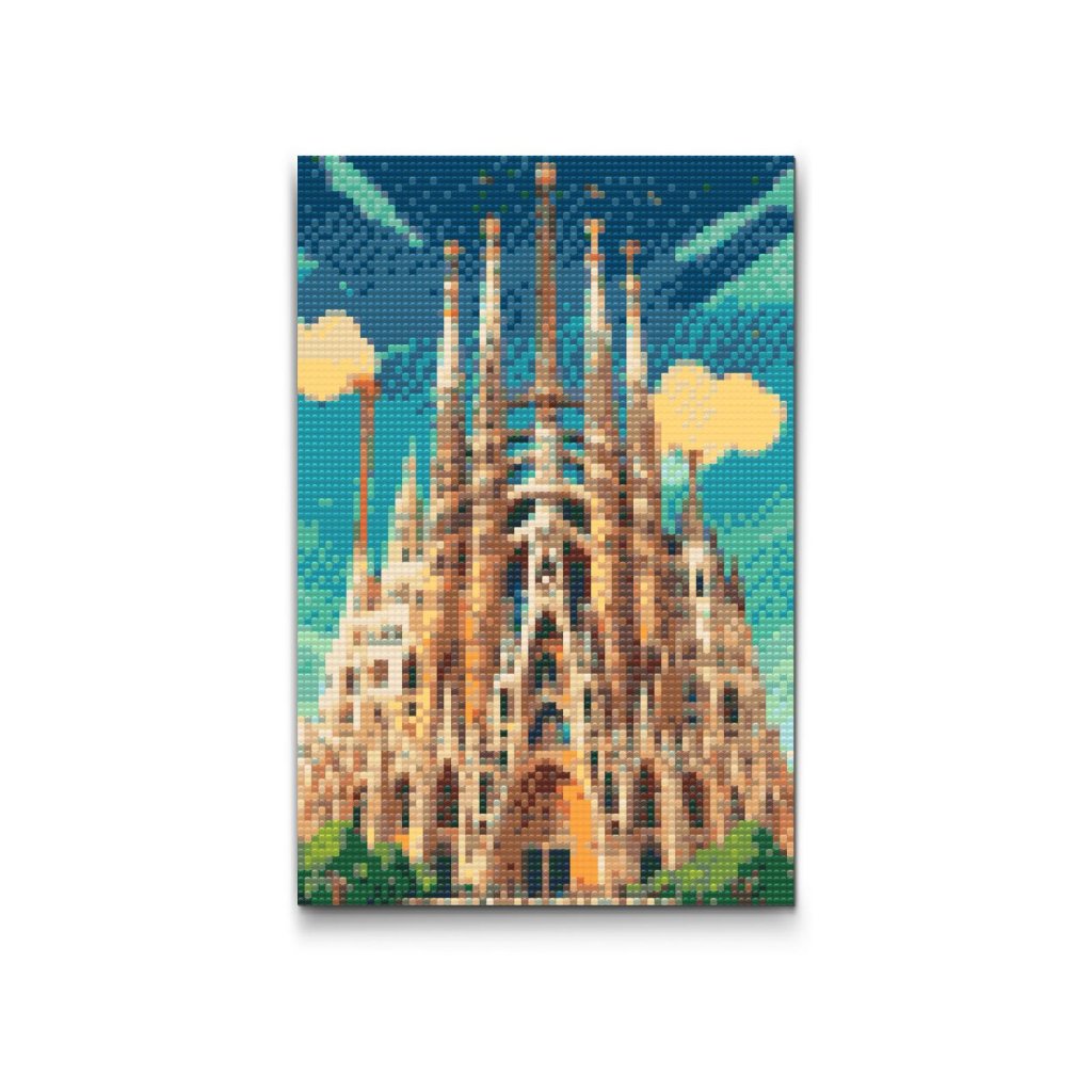 M2_Diamantové_maľovanie_-_Sagrada_Familia_zblízka