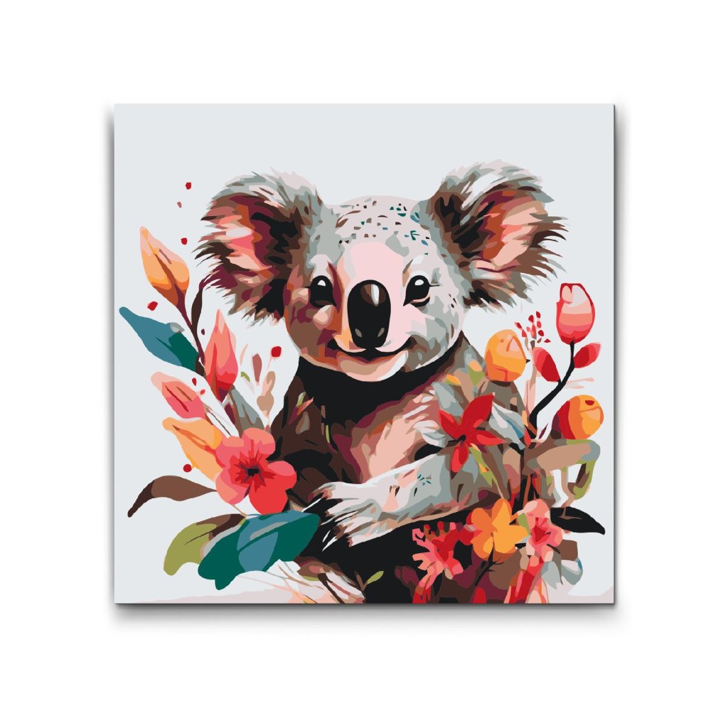 M2_Maľovanie_podľa_čísiel_-_Koala_obklopená_kvetinami