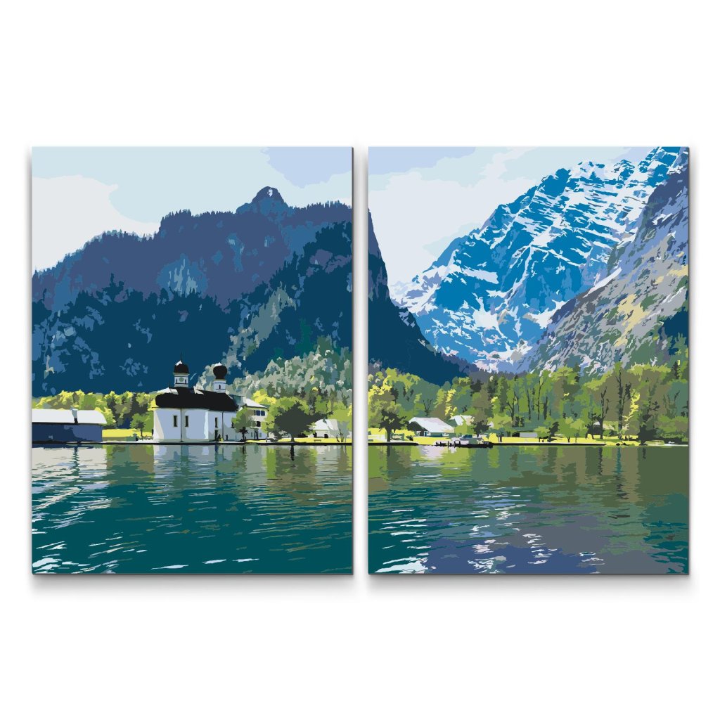 Malovanie_podla_cisiel_Jazero_Konigssee_-_Nemecko_sada_2_platien_M7