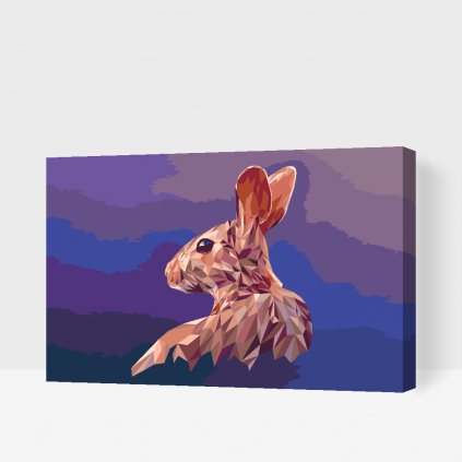 Maľovanie podľa čísiel - Vektorový zajac