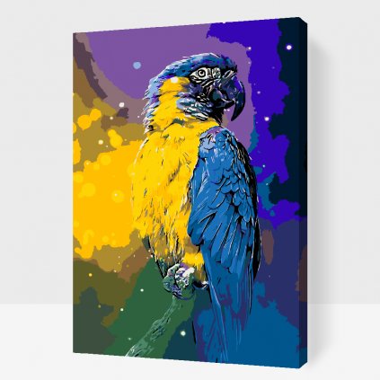 Maľovanie podľa čísiel - Papagáj