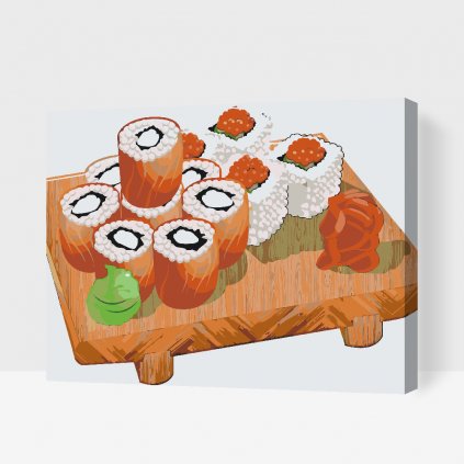Maľovanie podľa čísiel - Sushi