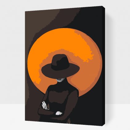 Maľovanie podľa čísiel - Tajomná žena v klobúku