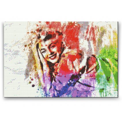 Diamantovanie podľa čísiel - Marilyn Monroe vo farbách