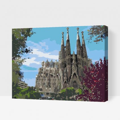 Maľovanie podľa čísiel - Sagrada Familia