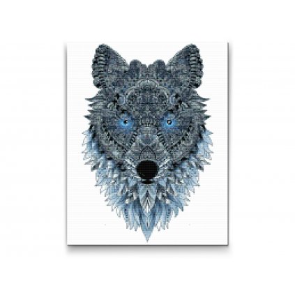 Diamantovanie podľa čísiel - Mandala vlk
