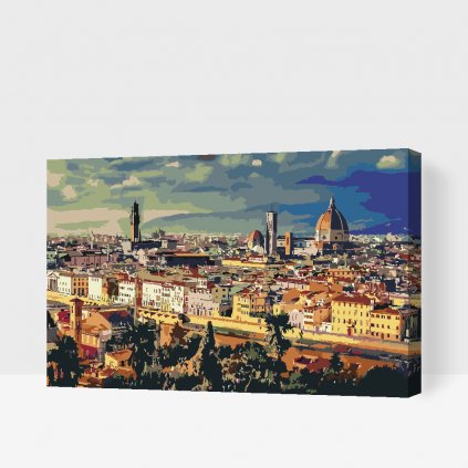 Maľovanie podľa čísiel - Výhľad na mesto - Florencia