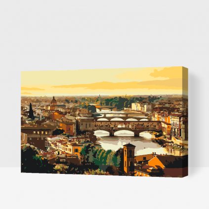 Maľovanie podľa čísiel - Výhľad na mesto - Florencia 2
