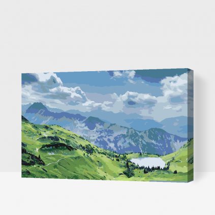 Malování podle čísel - Oberstdorf Alpy