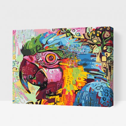 Malování podle čísel - Farebný papagáj