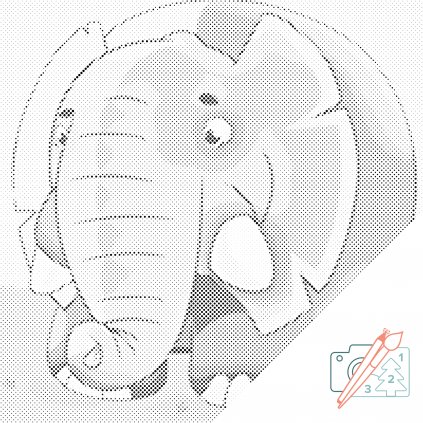 Bodkovanie - Guľatý slon