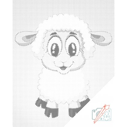 Bodkovanie - Roztomilá ovečka