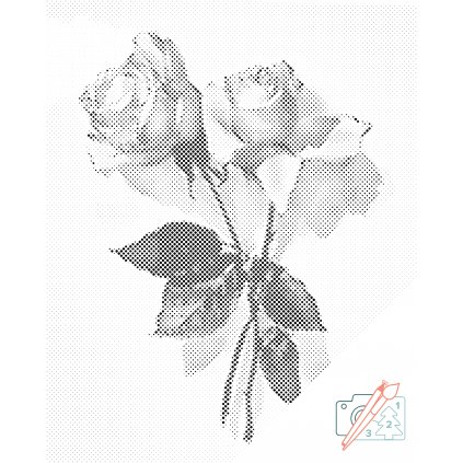 Bodkovanie - Vintage ruže 2
