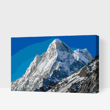 Maľovanie podľa čísiel - Zasnežené hory