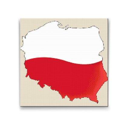 Diamantové malování - Mapa Polska