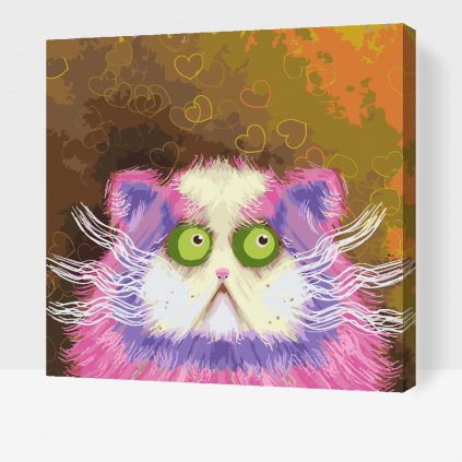 Maľovanie podľa čísiel - Zaskočená mačka