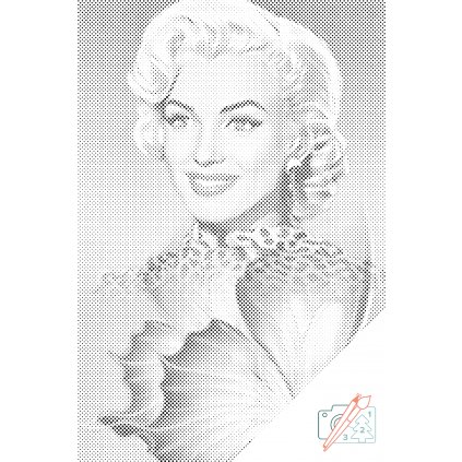 Tečkování - Marilyn Monroe s motýlem