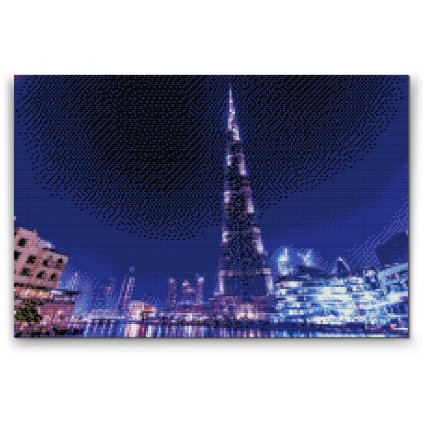 Diamantové malování - Burj Khalifa, Dubaj