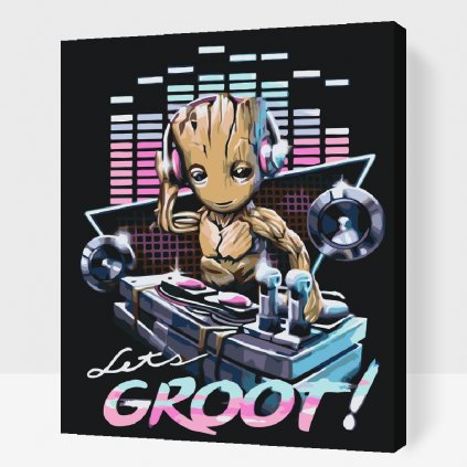 Maľovanie podľa čísiel - Let's Groot!