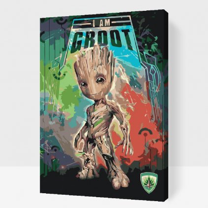 Maľovanie podľa čísiel - I´m Groot
