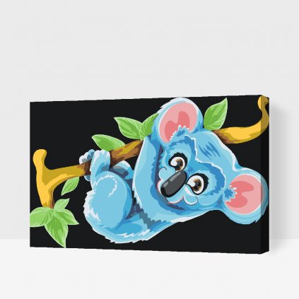 Maľovanie podľa čísiel - Modrá koala