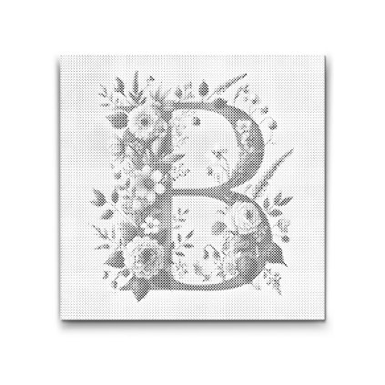 M2_Bodkovanie_-_Písmeno_B_-_Kvetinový_vzor