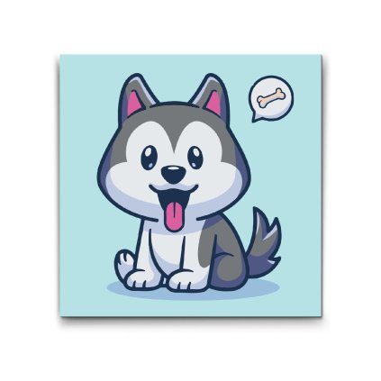 Malovanie_podla_cisiel_Maly_husky_M2