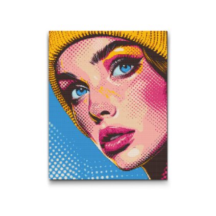 Diamantove_malovanie_Pop_art_-_Zena_v_ciapke_M2