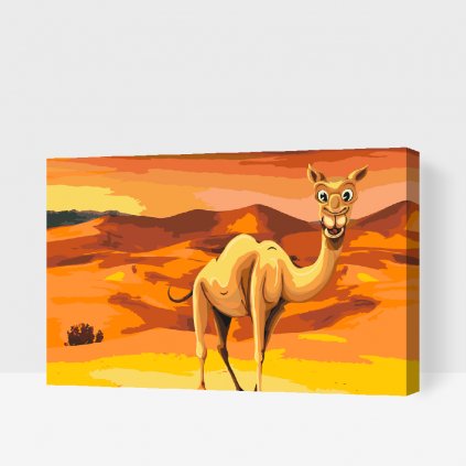 Maľovanie podľa čísiel - Ťava na púšti