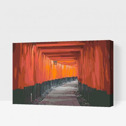 Maľovanie podľa čísiel - Svätyňa Fushimi Inari