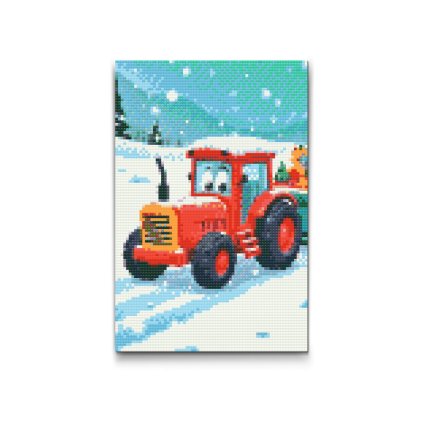 Diamantove_malovanie_Traktor_pre_deti_v_zime_M2