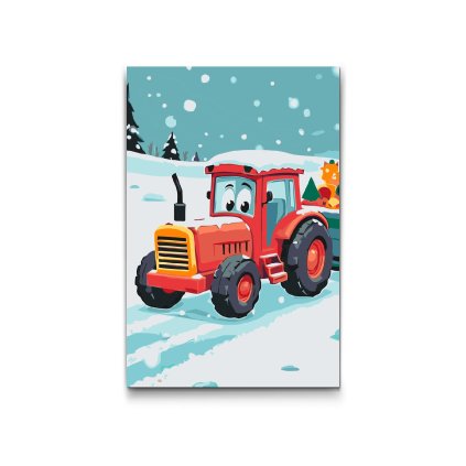 Malovanie_podla_cisiel_Traktor_pre_deti_v_zime_M2