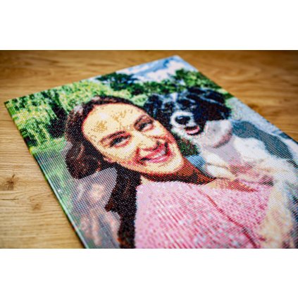 Diamantové maľovanie - Obraz z vlastnej fotky (Expedícia Štandardné odoslanie do 15 dní, Rám Bez rámu, iba plátno, Veľkosť 80x120cm)