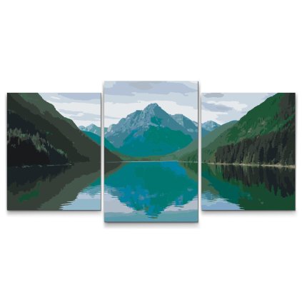 Malovanie_podla_cisiel_Jazerny_odraz_sada_3_platien_M7