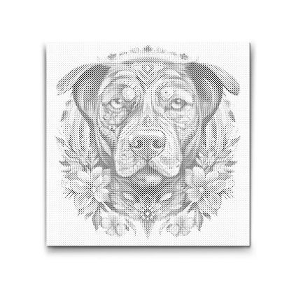 Bodkovanie_Mandala_Pes_Rotvajler_M2