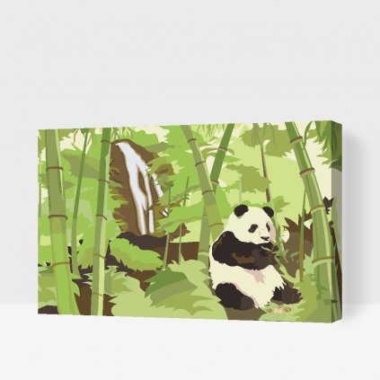 Maľovanie podľa čísiel - Panda v pralese