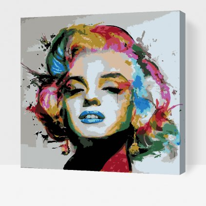 Maľovanie podľa čísiel - Marilyn Monroe Farebný portrét