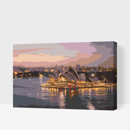 Maľovanie podľa čísiel - Nočná opera v Sydney