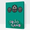 Maľovanie podľa čísiel - Squid game - symboly 2