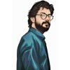 Diamantovanie podľa čísiel - Money Heist Professor Álvaro Morte