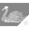 Bodkovanie - Mandala labuť