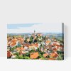 Maľovanie podľa čísiel - Výhľad na mesto - Mikulov