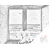 Bodkovanie - Okno na pláži