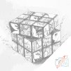 Bodkovanie - Rubiková kocka