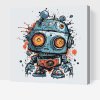 Maľovanie podľa čísiel - Roztomilý robot