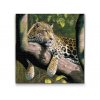Diamantové malování - Zahleděný leopard