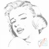Tečkování - Marilyn Monroe portrét
