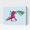 Maľovanie podľa čísiel - Ružový dinosaurus
